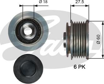 Gates OAP7176 - Puleggia cinghia, Alternatore autozon.pro