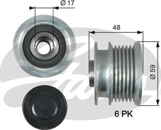 Gates OAP7178 - Puleggia cinghia, Alternatore autozon.pro