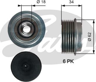 Gates OAP7203 - Puleggia cinghia, Alternatore autozon.pro