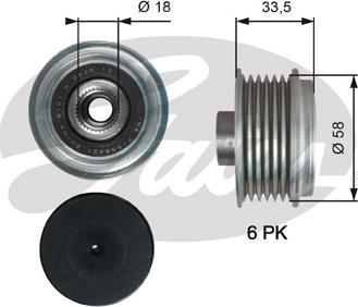 Gates OAP7210 - Puleggia cinghia, Alternatore autozon.pro