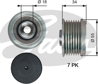 Gates OAP7213 - Puleggia cinghia, Alternatore autozon.pro