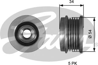 Gates OAP7220 - Puleggia cinghia, Alternatore autozon.pro