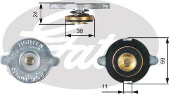 Gates RC107 - Tappo, radiatore autozon.pro