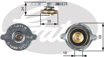 Gates RC115 - Tappo, radiatore autozon.pro