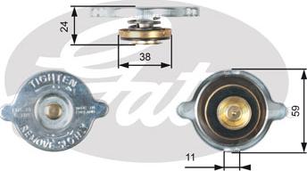 Gates RC118 - Tappo, radiatore autozon.pro