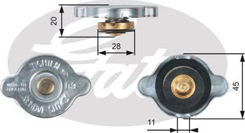 Gates RC124 - Tappo, radiatore autozon.pro