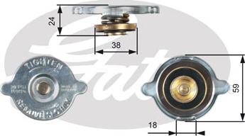 Gates RC125 - Tappo, radiatore autozon.pro