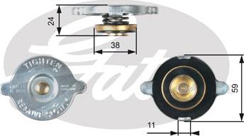 Gates RC120 - Tappo, radiatore autozon.pro