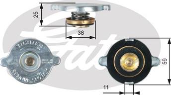 Gates RC122 - Tappo, radiatore autozon.pro