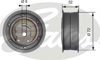 Gates T41108 - Rullo tenditore, Cinghia dentata autozon.pro