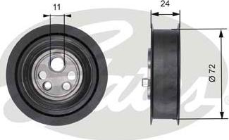 Gates T41102 - Rullo tenditore, Cinghia dentata autozon.pro