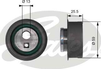 Gates T41136 - Rullo tenditore, Cinghia dentata autozon.pro