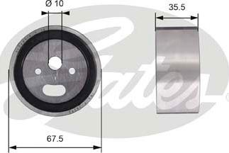 Gates T41128 - Rullo tenditore, Cinghia dentata autozon.pro