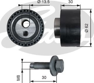 Gates T41282 - Rullo tenditore, Cinghia dentata autozon.pro