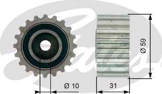 Gates T41236 - Galoppino / Guidacinghia, Cinghia dentata autozon.pro