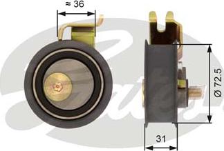 Gates T43016 - Rullo tenditore, Cinghia dentata autozon.pro