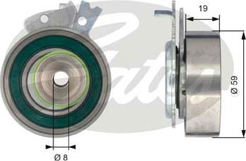 Gates T43038 - Rullo tenditore, Cinghia dentata autozon.pro