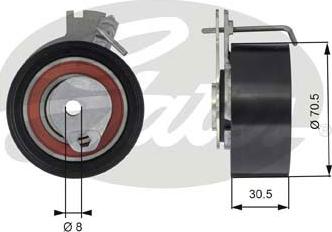 Gates T43159 - Rullo tenditore, Cinghia dentata autozon.pro