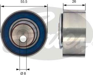 Gates T43156 - Rullo tenditore, Cinghia dentata autozon.pro