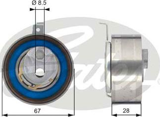 Gates T43152 - Rullo tenditore, Cinghia dentata autozon.pro