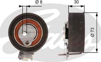 Gates T43157 - Rullo tenditore, Cinghia dentata autozon.pro