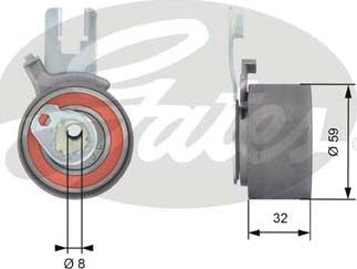 Gates T43165 - Rullo tenditore, Cinghia dentata autozon.pro