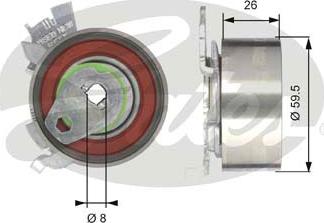 Gates T43106 - Rullo tenditore, Cinghia dentata autozon.pro