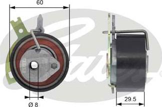 Gates T43186 - Rullo tenditore, Cinghia dentata autozon.pro