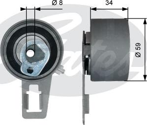 Gates T43180 - Rullo tenditore, Cinghia dentata autozon.pro