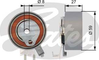 Gates T43139 - Rullo tenditore, Cinghia dentata autozon.pro