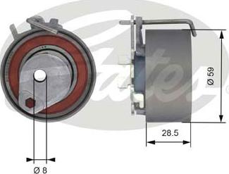 Gates T43126 - Rullo tenditore, Cinghia dentata autozon.pro