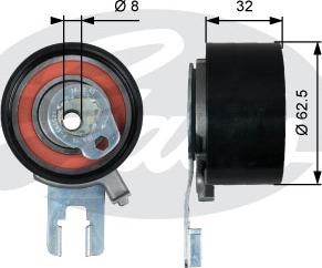 Gates T43233 - Rullo tenditore, Cinghia dentata autozon.pro