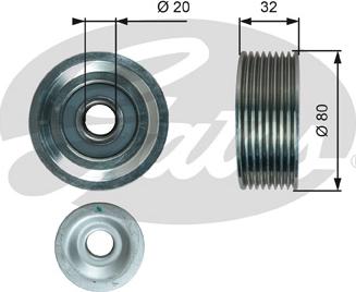 Gates T36631 - Galoppino / Guidacinghia, Cinghia Poly-V autozon.pro