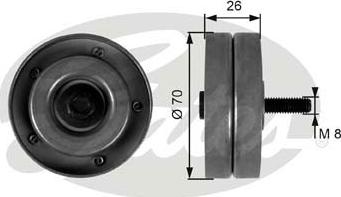 Gates T36168 - Galoppino / Guidacinghia, Cinghia Poly-V autozon.pro