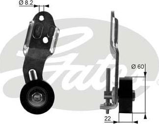 Gates T36108 - Galoppino / Guidacinghia, Cinghia Poly-V autozon.pro