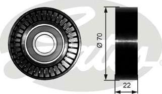 Gates T36252 - Galoppino / Guidacinghia, Cinghia Poly-V autozon.pro