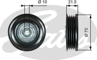 Gates T36747 - Galoppino / Guidacinghia, Cinghia Poly-V autozon.pro