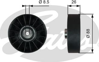 Gates T36758 - Galoppino / Guidacinghia, Cinghia Poly-V autozon.pro