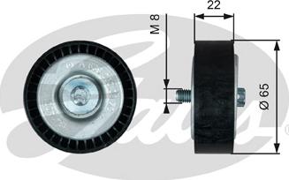 Gates T36734 - Galoppino / Guidacinghia, Cinghia Poly-V autozon.pro