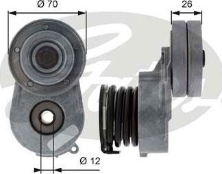 Gates T38496 - Tendicinghia, Cinghia Poly-V autozon.pro