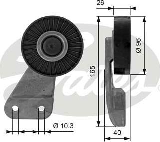 Gates T38461 - Galoppino / Guidacinghia, Cinghia Poly-V autozon.pro