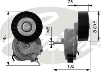 Gates T38473 - Tendicinghia, Cinghia Poly-V autozon.pro