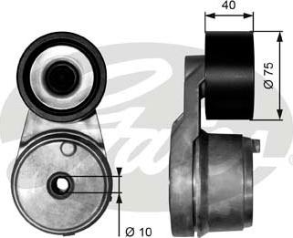 Gates T38540 - Tendicinghia, Cinghia Poly-V autozon.pro