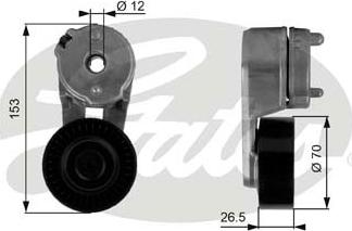 Gates T38163 - Tendicinghia, Cinghia Poly-V autozon.pro