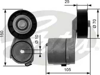 Gates T38369 - Tendicinghia, Cinghia Poly-V autozon.pro