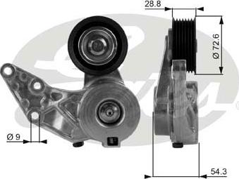 Gates T38208 - Tendicinghia, Cinghia Poly-V autozon.pro