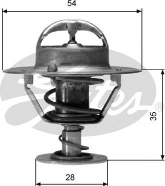 Gates TH04282G1 - Termostato, Refrigerante autozon.pro