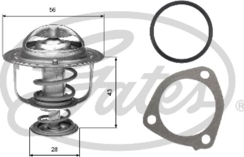 Gates TH31276G1 - Termostato, Refrigerante autozon.pro