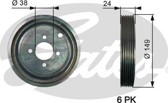 Gates TVD1099 - Puleggia cinghia, Albero a gomiti autozon.pro