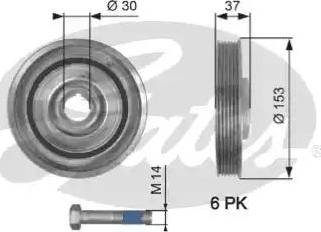 Gates TVD1090A - Puleggia cinghia, Albero a gomiti autozon.pro